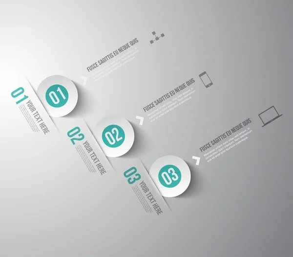 Moderne Infografik-Vorlage für Schrittpräsentation — Stockvektor