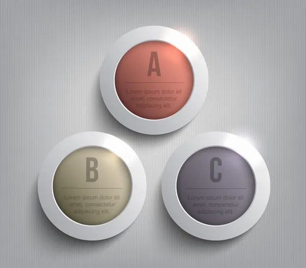 üç daire modern afiş şablon