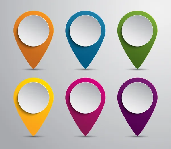 Web siteleri veya uygulamalar için kağıt harita işaretçi kümesi