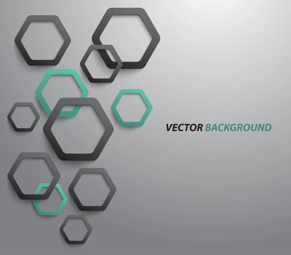 Panneau abstrait bannières fond avec hexagones en plastique — Image vectorielle