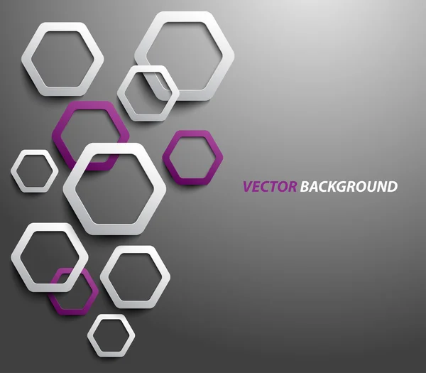 Abstract panel banners background with plastic hexagons — Stock Vector