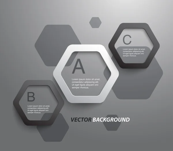 Painel de hexágonos plástico abstrato —  Vetores de Stock