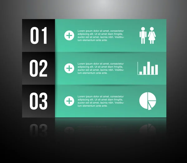 Plantilla de panel con reflexión para diseño empresarial — Vector de stock