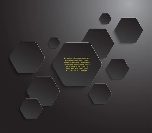 Abstrakt papper hexagoner panel — Stock vektor