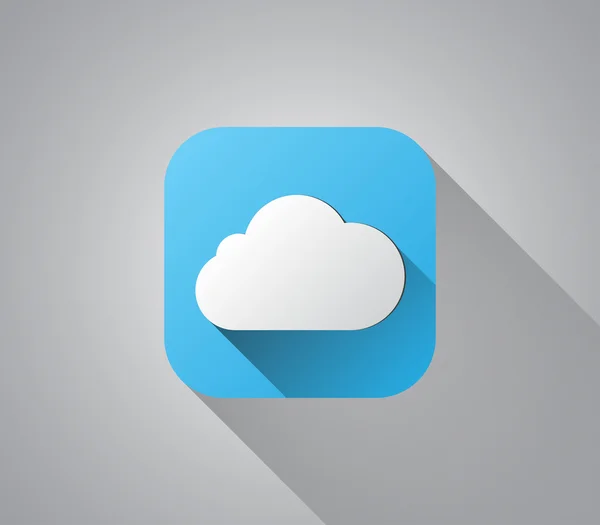 Icono plano de nube — Vector de stock