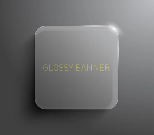 Banner lucido con luci brillanti per siti web o business design — Vettoriale Stock