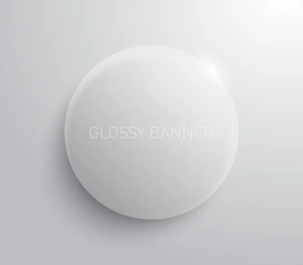 Glossy plastic banner — Stock Vector