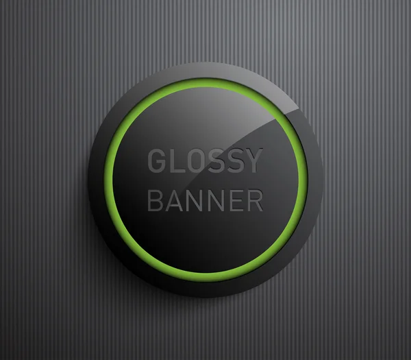 Glossy plastic banner — Stock Vector