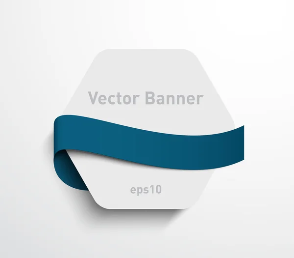 Banner de cartão de papel com fita para sites ou design de negócios — Vetor de Stock