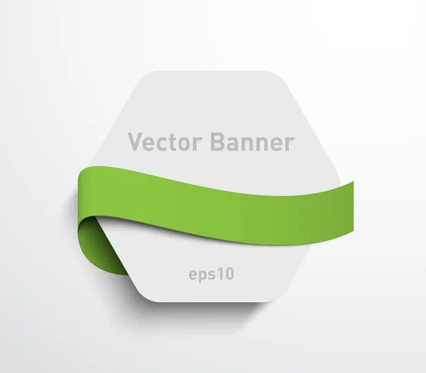 Papierkartenbanner mit Schleife für Webseiten oder Business-Design — Stockvektor