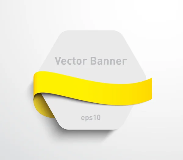 Banner de tarjeta de papel con cinta para sitios web o diseño de negocios — Vector de stock