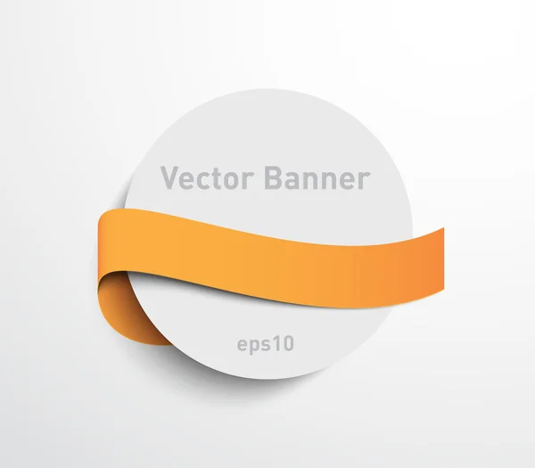 Banner de cartão de papel com fita para sites ou design de negócios — Vetor de Stock