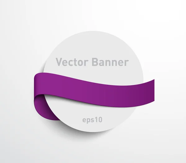 Banner de tarjeta de papel con cinta para sitios web o diseño de negocios — Vector de stock