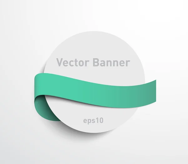Banner de tarjeta de papel con cinta para sitios web o diseño de negocios — Vector de stock