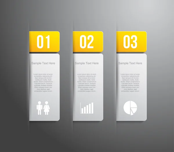 Banners con botón de círculo de plástico brillante para el diseño empresarial Ilustración De Stock