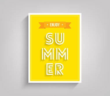 Retro vintage tarzı zevk yaz poster