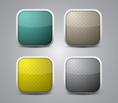 Parlak düğmeler kümesi