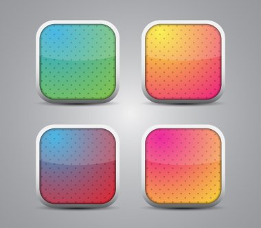 Parlak düğmeler kümesi