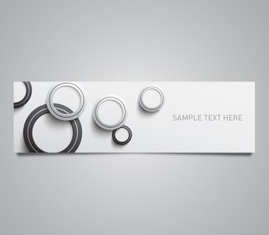 Kağıt afiş plastik halkaları ile daireler arka plan deseni.