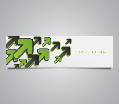 oklar desen arka plan kümesi ile kağıt afiş