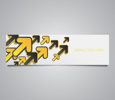 oklar desen arka plan kümesi ile kağıt afiş