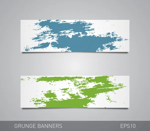 Set van twee kleurrijke vector papier banners — Stockvector
