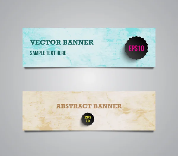 Banners com fundo textura grunge — Vetor de Stock