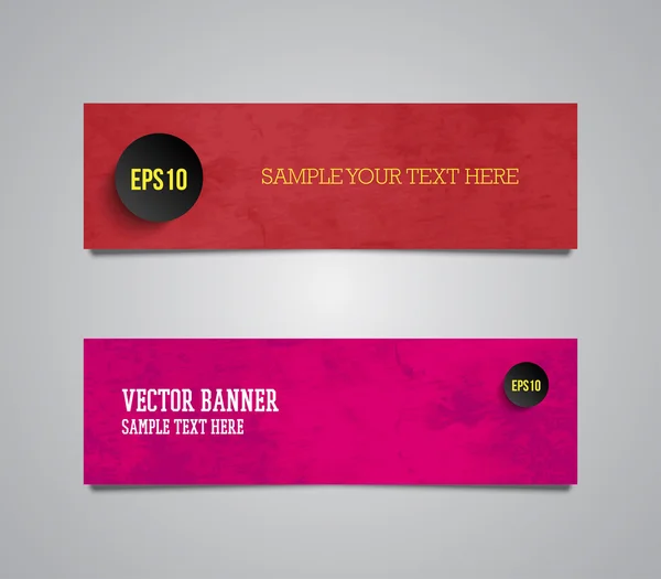 Banners with grunge texture background — Stock Vector