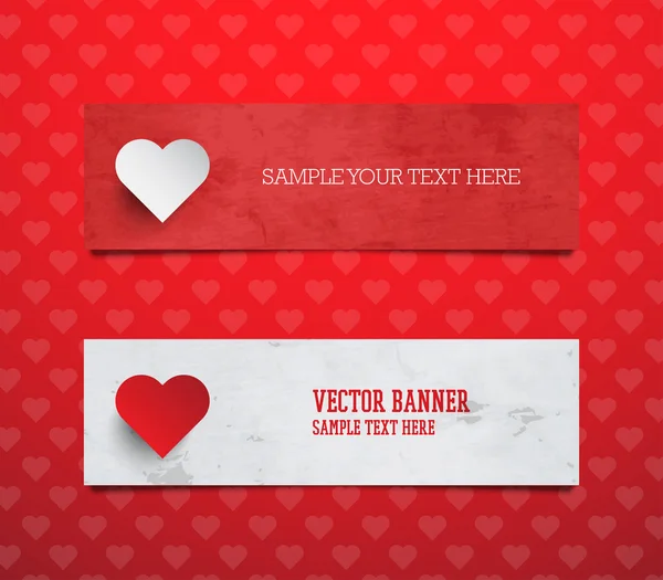 Banners con fondo de textura grunge — Vector de stock