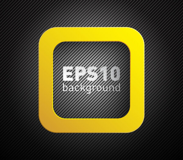 Пластиковый квадратный баннер на темно-технологическом фоне текстуры с черной полосой
