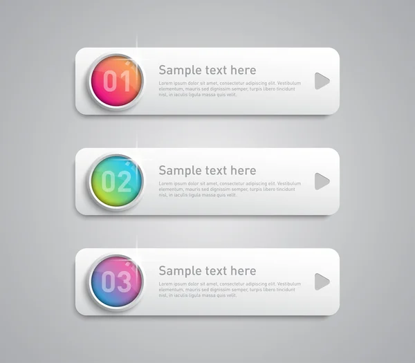 Set of paper tags , labels , banners with shiny silver metallic ring