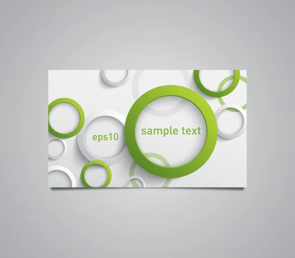 Papier banner met een set van plastic ringen — Stockvector