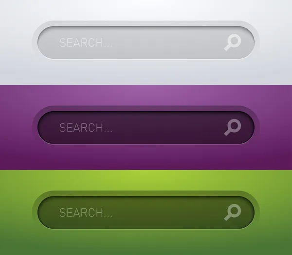 Set di tondo modulo barra di ricerca web per i siti web — Vettoriale Stock