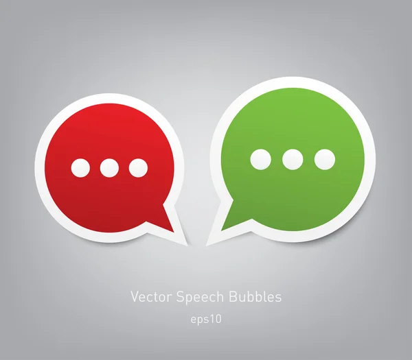 Paper rounded speech bubbles — Stock Vector