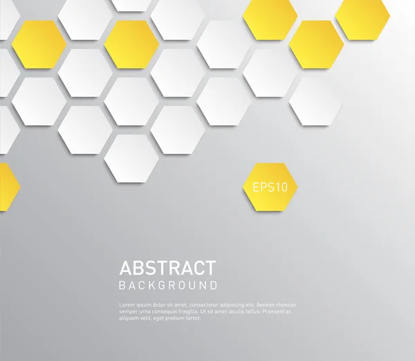 Panel with paper hexagons design for websites or business. — Stock Vector