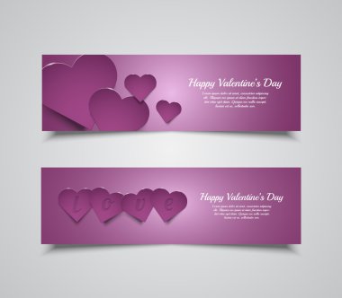 Sevgililer günü için afiş kümesi