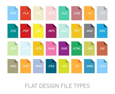 File type extension icons clipart