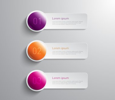 Kağıt afiş ile parlak plastik düğme kümesi