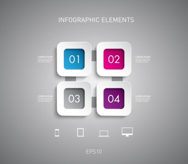 çizgili arka plan ile kare kağıt afiş kümesi