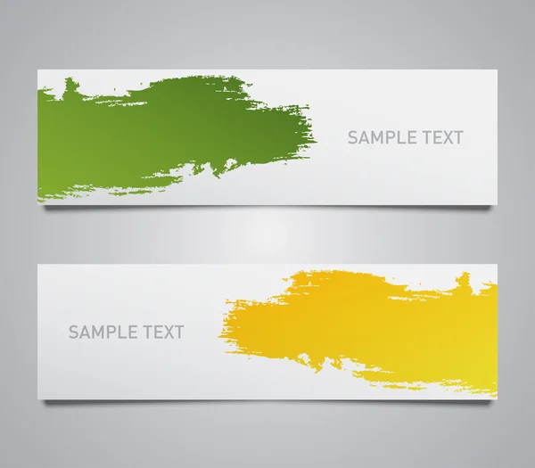 Banners de papel coloridos — Vector de stock