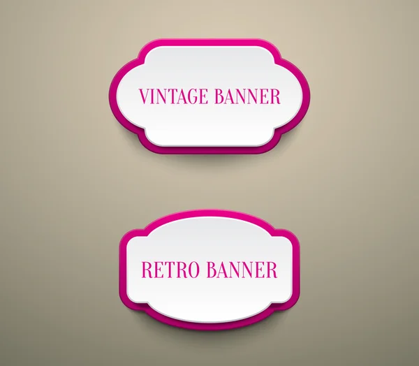 Бумажные этикетки с ретро-баннерами — стоковый вектор