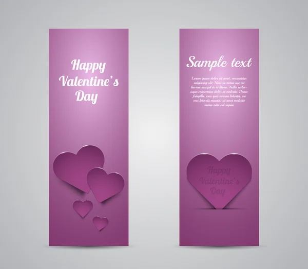 Conjunto de pancartas para el Día de San Valentín — Vector de stock