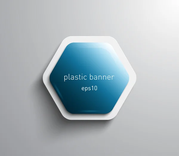 Banner hexagonal brilhante — Vetor de Stock