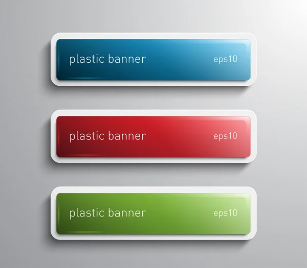 Glanzende rechthoekige banners — Stockvector