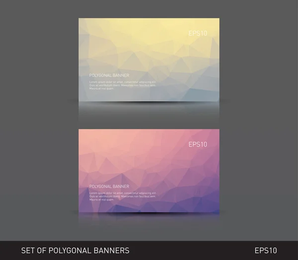 Abstracte veelhoekige banners — Stockvector