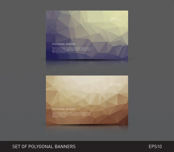 Abstract polygonal banners — Stock Vector