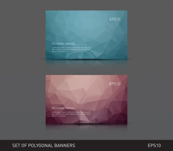 Abstracte veelhoekige banners — Stockvector