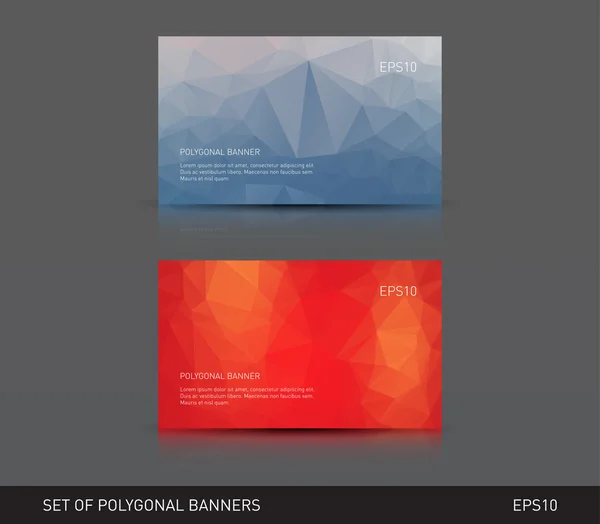 Abstracte veelhoekige banners — Stockvector