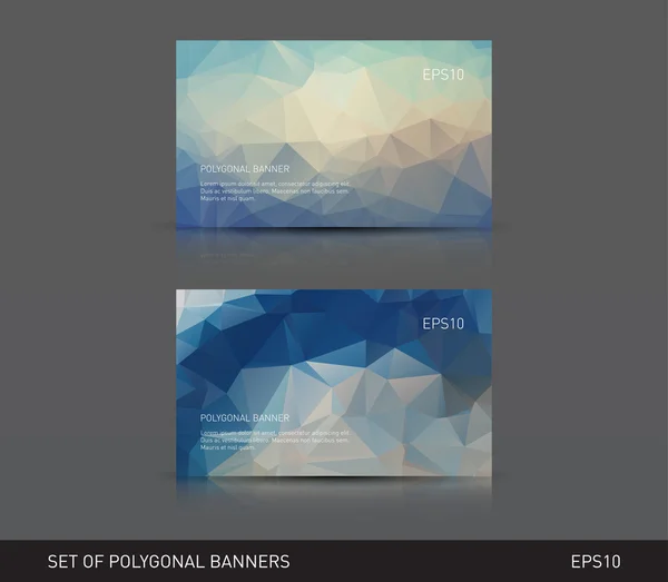 Abstracte veelhoekige banners — Stockvector