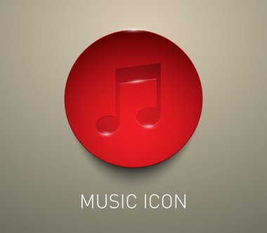 soyut 3d metal müzik bayrak simgesi